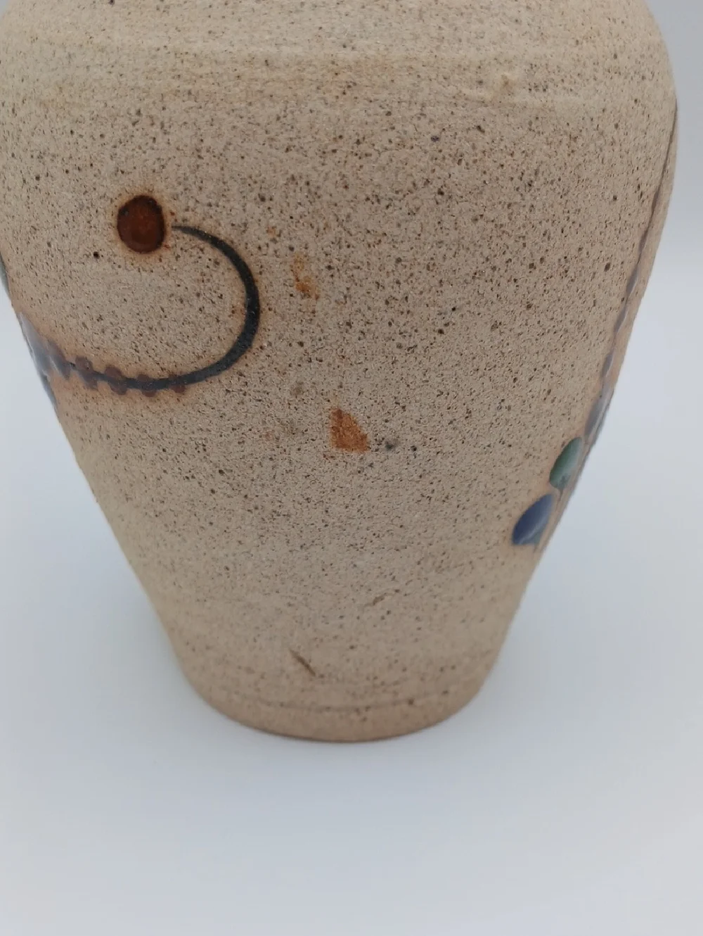 Tonala Hand-painted Floral Pottery Vase 5.5